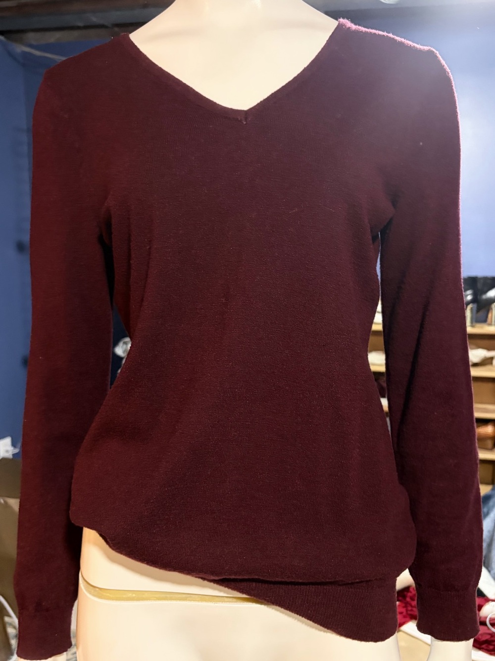 Love-Ellie Women’s Knitted Long Sleeve V-Neck Sweater Size Small